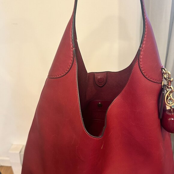Coach Brooklyn Carryall Shoulder Bag in Oxblood Leather - Bag only - Picture 8 of 9